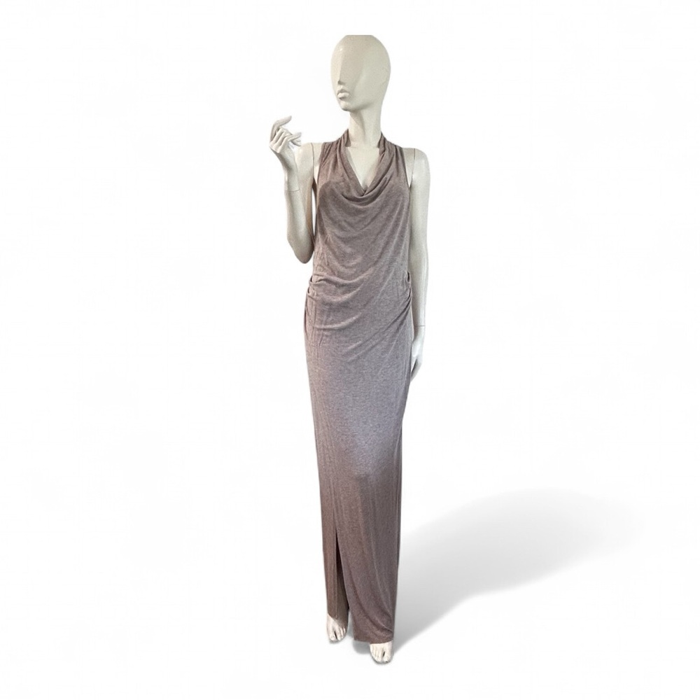 Jersey Knit Cowl Wrap Maxi Dress